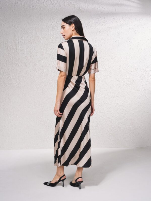 Vestido Aura Rayas Negro - Imagen 2