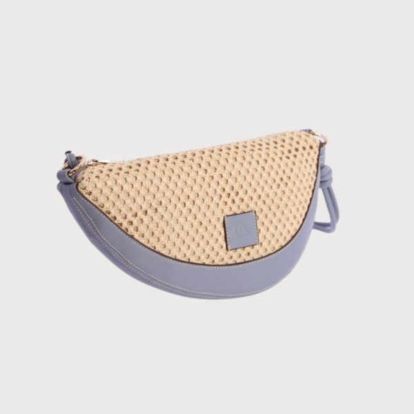 Bandolera Rafia Azul