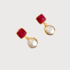 Pendientes Burdeos y Perla - Imagen 3
