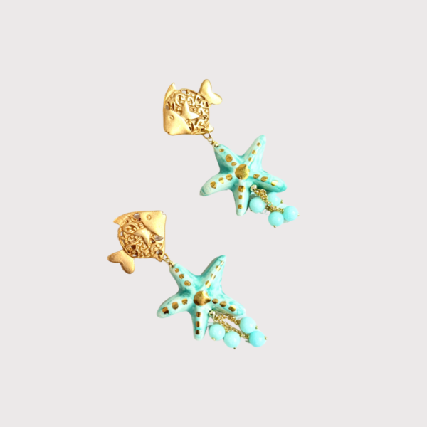 Pendientes Estrella de Mar de Cerámica - Imagen 2