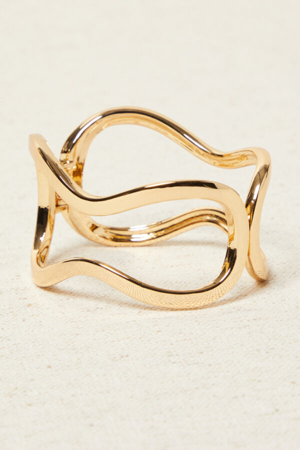 Pulsera Ondas Dorada